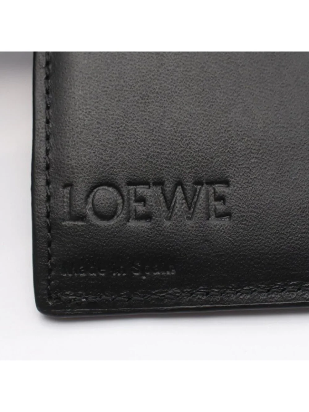 Loewe Bifold Wallet Long Horizontal Gray Leather